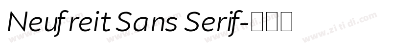 Neufreit Sans Serif字体转换